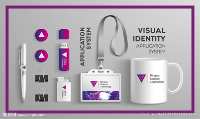 企业VIS系统设计办公用品模板图片